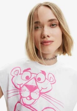 Desigual Pink Panther - T-Shirt Print - White 8 Desigual Pink Panther - T-Shirt Print - White -Desigual 00e4e54375164ad8806e219ae9f8cb49