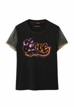 Desigual Graffiti Love - T-Shirt Print - Black 9 Desigual Graffiti Love - T-Shirt Print - Black -Desigual 02ed47410db3417aaaec91814d837cbb