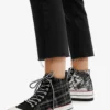 Desigual Tartan Platform High-Top - Sneakers Laag - Black