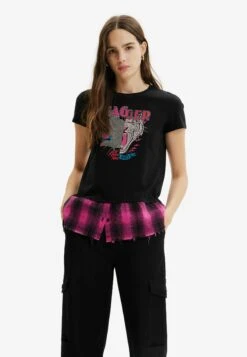 Desigual Asymmetric Rufflewimsuit - Blouse - Black