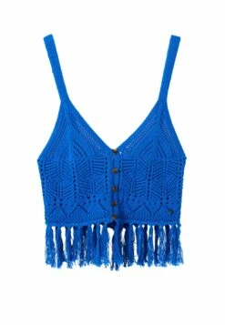 Desigual Crochet Crop - Top - Blue -Desigual 0883ccc647264121b4ecec13da27fcfa
