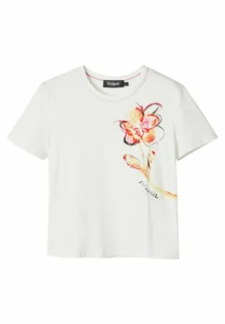 Desigual Short Sleeve Flower - T-Shirt Print - White -Desigual 09107900d1674c21b7487a3b48ee4242 scaled