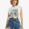 Desigual Studded Disco - T-Shirt Print - White