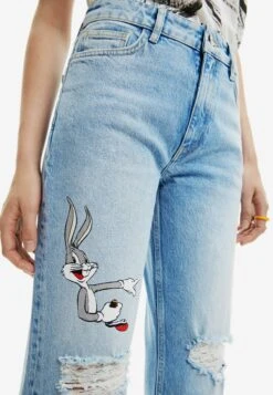 Desigual Straight Bugs Bunny - Straight Leg Jeans - Blue -Desigual 0a544d08c6bc4e379995c2b638675879