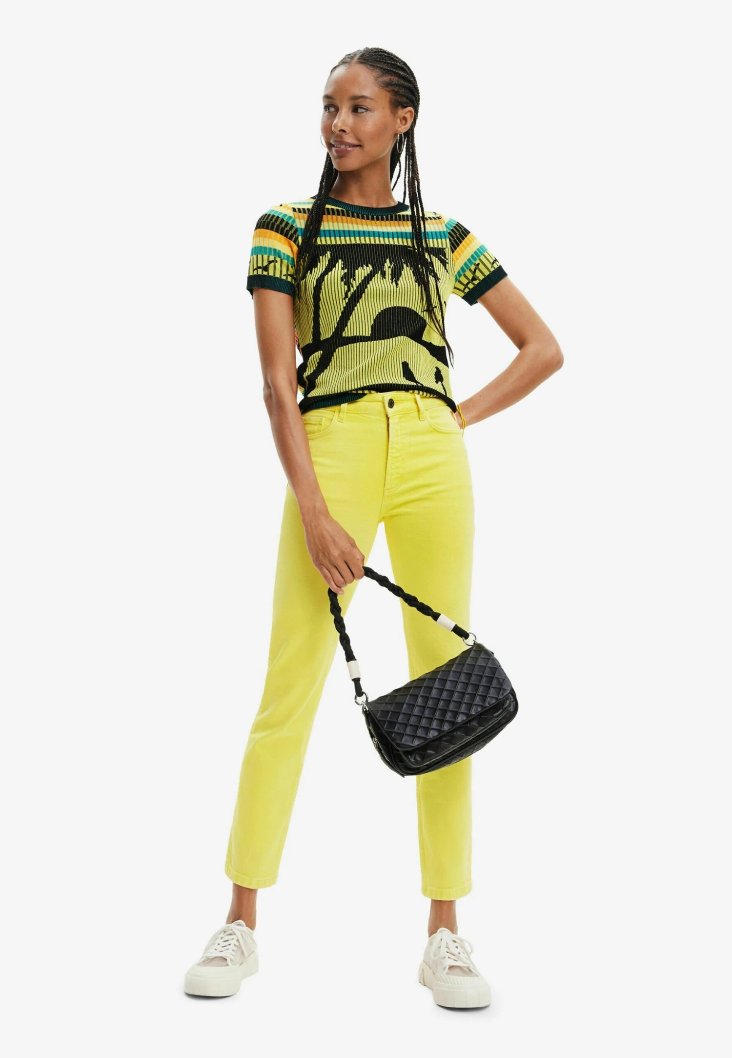 Desigual Knit Landskape - T-Shirt Print - Yellow 2 Desigual Knit Landskape - T-Shirt Print - Yellow - Afbeelding 2