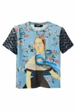 Desigual Tropical Bikini Bottoms - T-Shirt Print - Blue -Desigual 0b87205fb3684a99821deadb9066290c