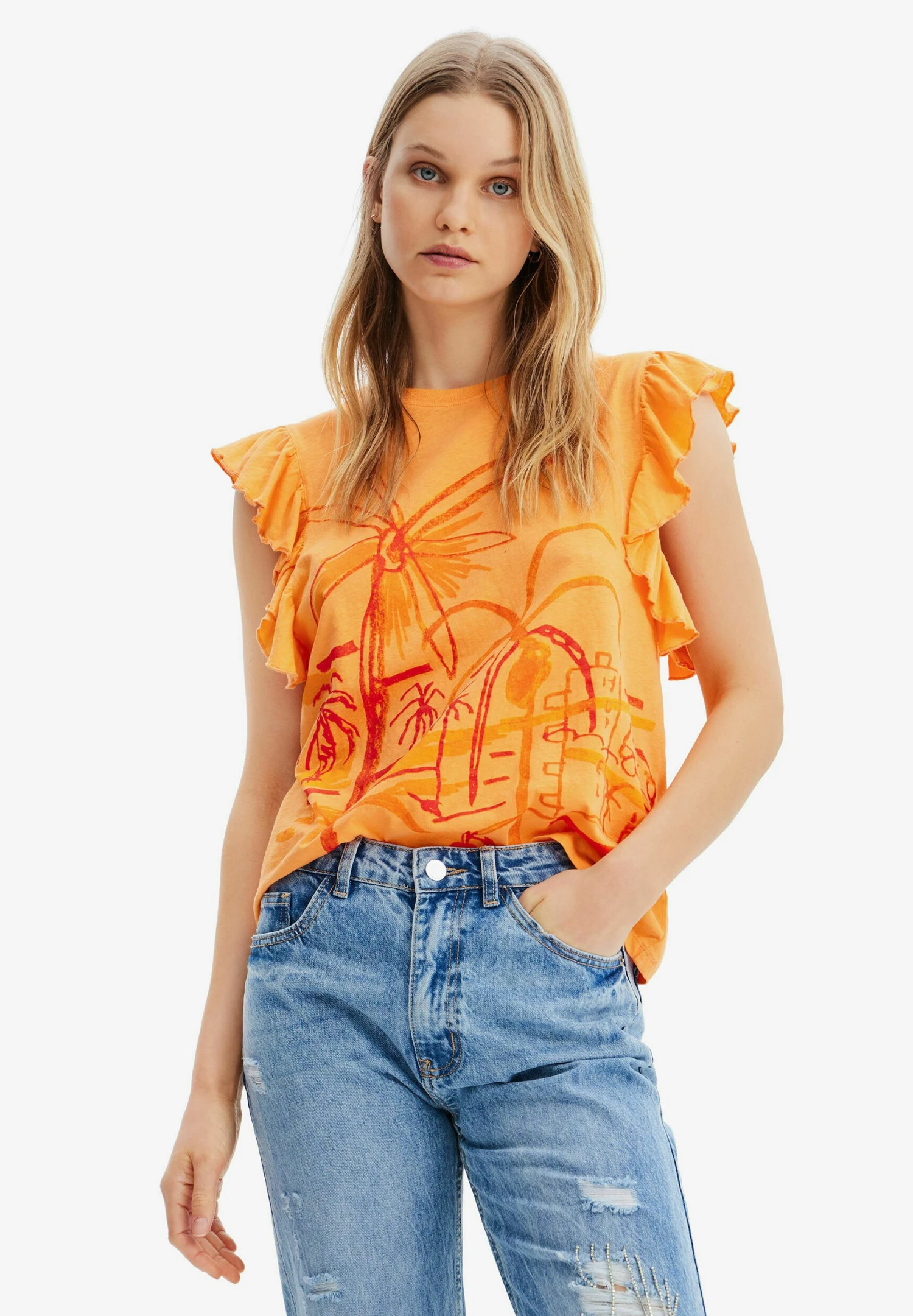 Desigual Swimwear - Top - Orange 1 Desigual Swimwear - Top - Orange
