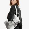 Desigual Mid Size Metallic Patchwork - Backpack - Silver-Coloured