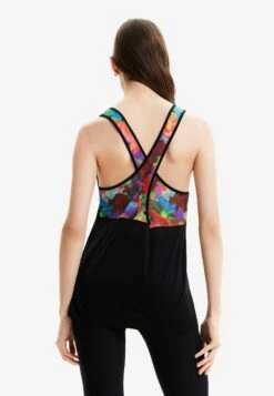 Desigual Asymmetric-Strapwimsuit - Top - Black -Desigual 0ca2c18f67da40509a0b13de1b01472e
