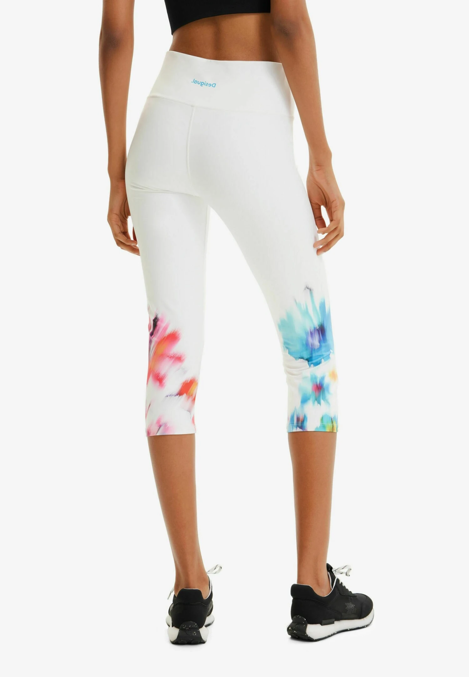 Desigual Sport Floral Cropped Leggings - Legging - White 3 Desigual Sport Floral Cropped Leggings - Legging - White - Afbeelding 3