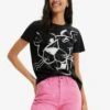 Desigual Designed By M. Christian Lacroix - T-Shirt Print - Black