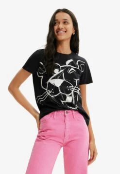 Desigual Designed By M. Christian Lacroix - T-Shirt Print - Black
