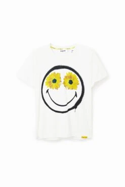 Desigual Margarita Smiley - T-Shirt Print - White -Desigual 0e3119997f3845228c780cf6b4c51454