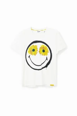 Desigual Margarita Smiley - T-Shirt Print - White -Desigual 0e3119997f3845228c780cf6b4c51454 scaled