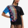 Desigual Oversize Beaded Tropical - Strandaccessoire - Black
