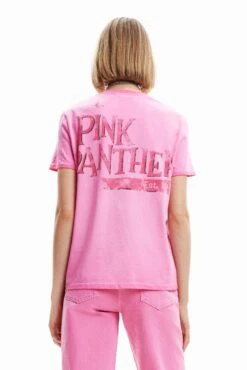 Desigual Panther Smile - T-Shirt Print - Dusky Pink -Desigual 0fa29449cfb24af09dc09b032c7fb96f
