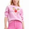Desigual Pink Panther - Sweater - Dusky Pink