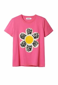 Desigual Artylit - T-Shirt Print - Red -Desigual 1302dc25da9f4ac5bd11d7708c5eb1fb