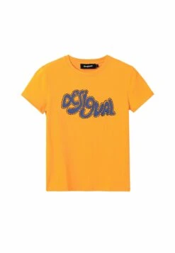 Desigual Short Sleeve Rhinestone - T-Shirt Print - Orange -Desigual 136ad183a67d4b6d990bbc0a70d3d5cb