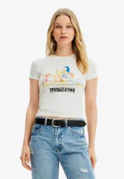 Desigual Short Sleeve Illustration - T-Shirt Print - White 6 Desigual Short Sleeve Illustration - T-Shirt Print - White -Desigual 142e25b57cd54cef9ee20ce233e51bb4 scaled
