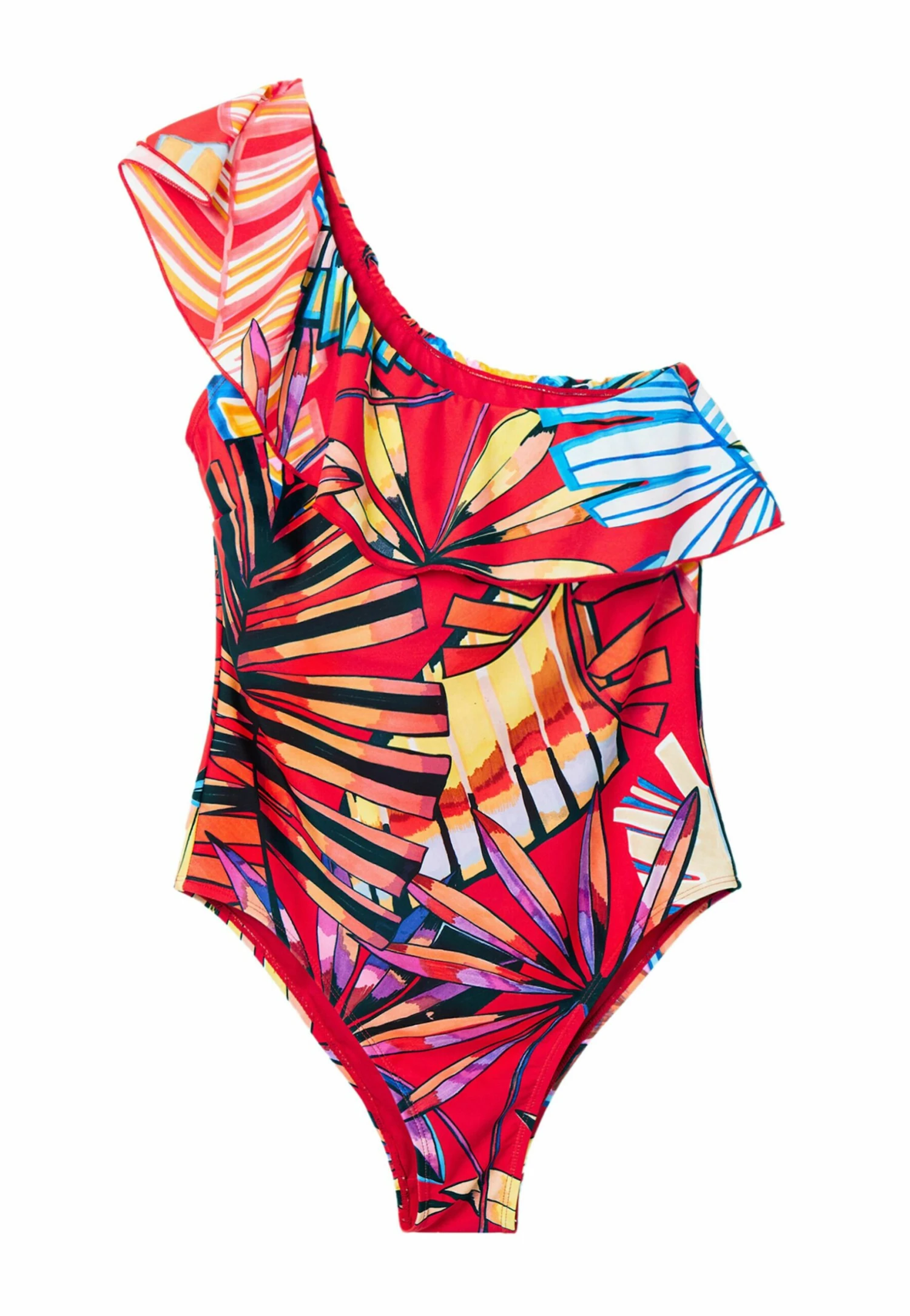 Desigual Asymmetric Strap Swimsuit - Badpak - Orange 4 Desigual Asymmetric Strap Swimsuit - Badpak - Orange - Afbeelding 4