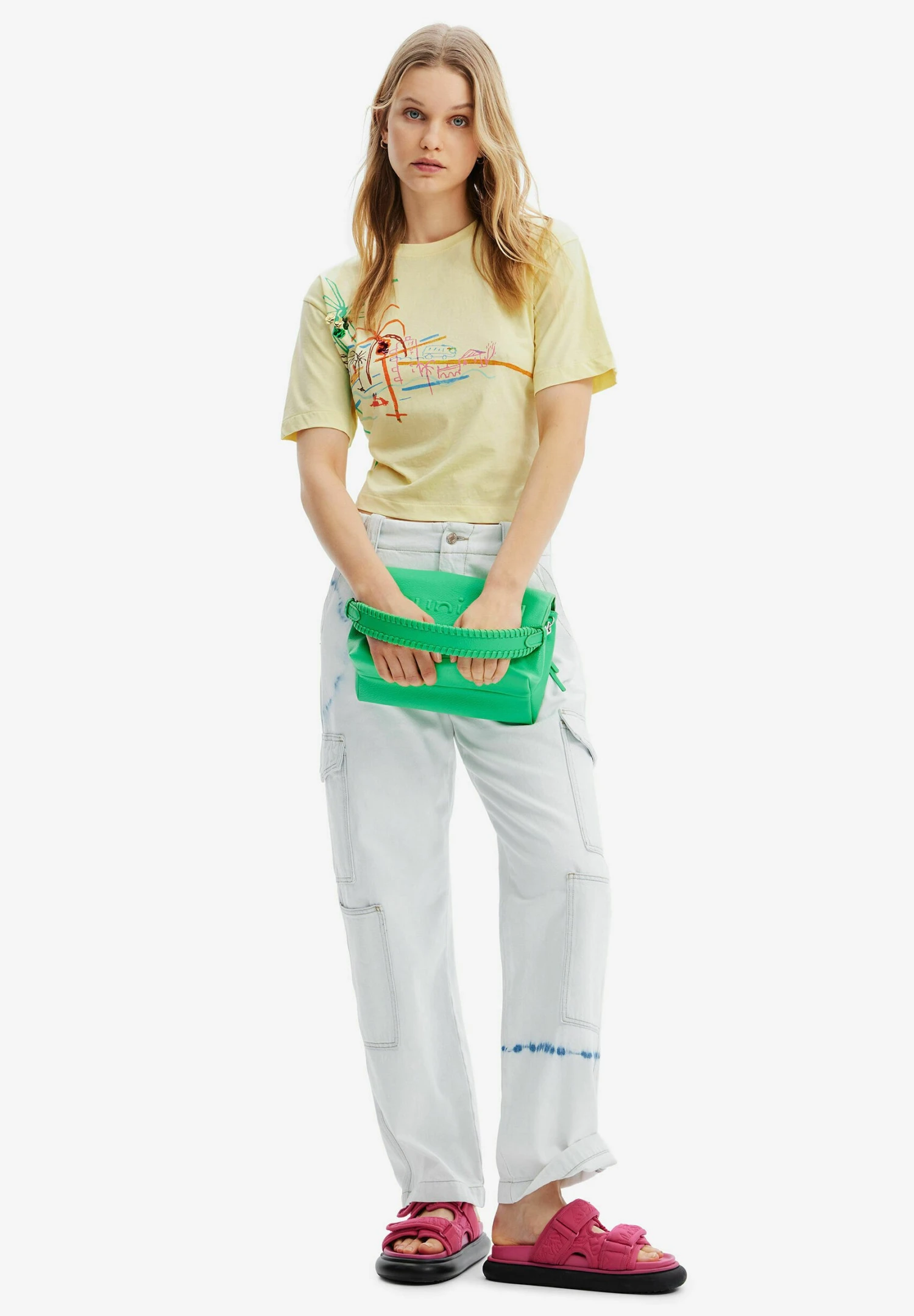 Desigual Designed By M. Christian Lacroix - T-Shirt Print - Yellow 2 Desigual Designed By M. Christian Lacroix - T-Shirt Print - Yellow - Afbeelding 2