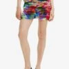 Desigual Floral Ruched Tulle - Minirok - Multicoloured
