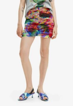 Desigual Floral Ruched Tulle - Minirok - Multicoloured