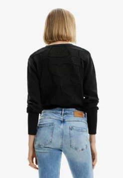 Desigual Openwork Flower - Trui - Black -Desigual 194f8070ed044c31b222d67b42dc7811 scaled