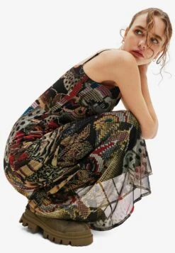 Desigual M Christian Lacroix Tapestry- Jurk - Brown -Desigual 19c3a42347da495094789442001b648d