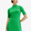 Desigual Flower Skater - Gebreide Jurk - Green