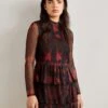 Desigual Vest Forest Lacroix - Jurk - Dark Red