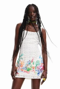 Desigual Vest Mojito - Jurk - White