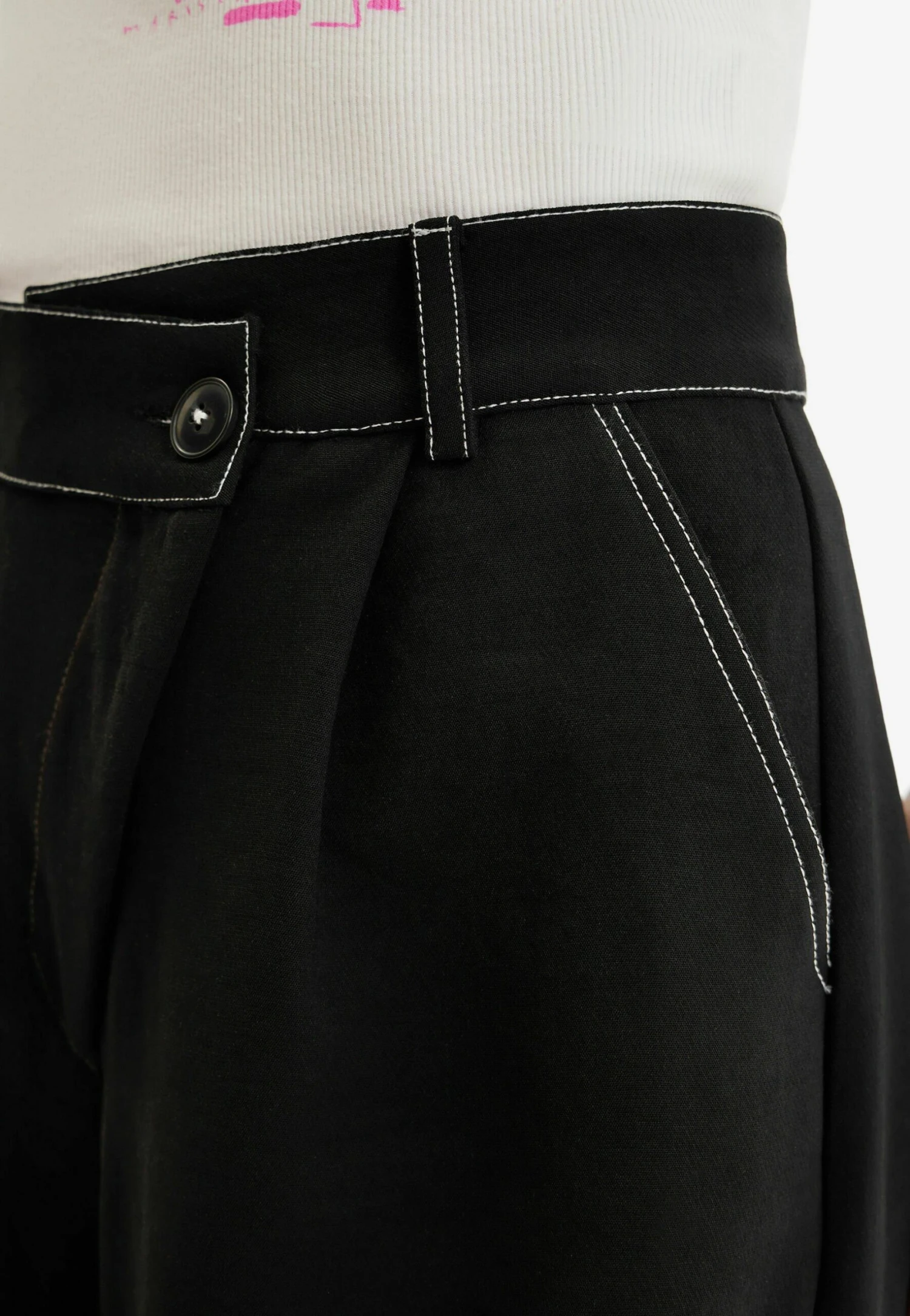 Desigual Twisted With Pleats - Broek - Black 5 Desigual Twisted With Pleats - Broek - Black - Afbeelding 5