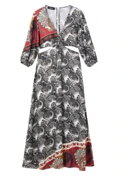 Desigual Long Paisley Cut Out - Galajurk - Black -Desigual 205149b3fb1b4eab8af653aeedc50b45