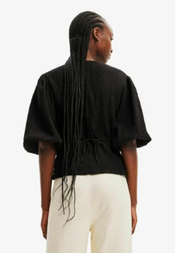 Desigual Textured Wrap- Blouse - Black -Desigual 229c7bcfe5f54f6792c62d995df4cc62 scaled