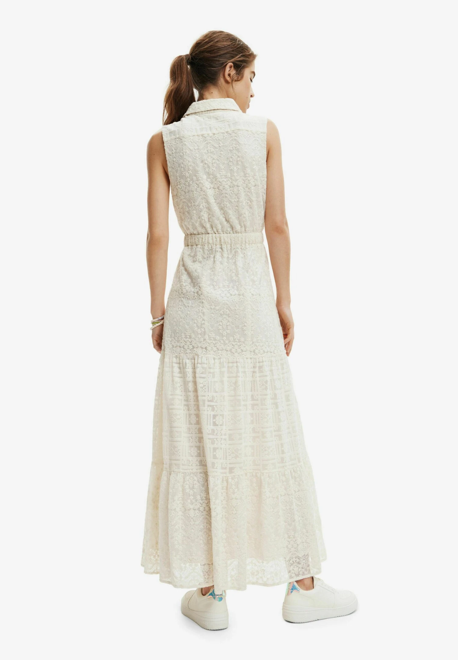 Desigual Striped Arty Face - Blousejurk - White 3 Desigual Striped Arty Face - Blousejurk - White - Afbeelding 3