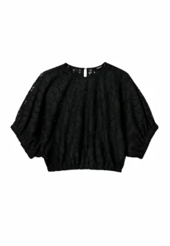 Desigual Puff-Sleeve Lace Blouse - Blouse - Black -Desigual 2363a8786426454484bc47d4c763dcc6 scaled