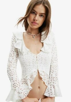 Desigual Tropical Cuout Midi - Blouse - White -Desigual 24255352a4a141fcb35f0ef4d2364d0d