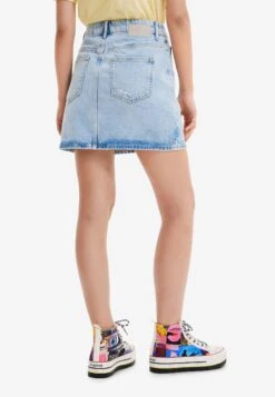 Desigual Eyes Denim - A-Lijn Rok - Denim Light Wash -Desigual 250dbd7acce7441e9a85de2320e50b4f