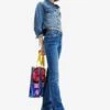 Desigual Long Flare - Flared Jeans - Blue