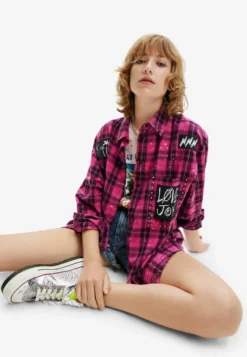Desigual Oversize Plaid - Overhemdblouse - Pink -Desigual 2815b26eb9ab454aabc7a2fb8ee32952 scaled