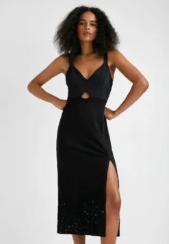 Desigual Embroidered Midi - Jurk - Black