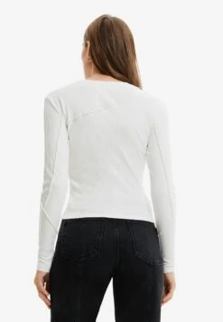 Desigual Ribbed Patchwork - Longsleeve - White -Desigual 283aa1aba9cc47aaaf71c137a22eacd9