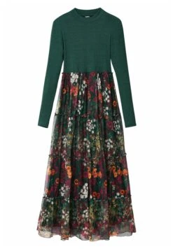 Desigual Long With Tulle - Jurk - Green 11 Desigual Long With Tulle - Jurk - Green -Desigual 2853f1e18c024565854b25e6da458f66