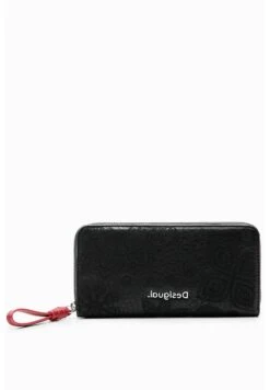 Desigual Large Floral Embroidery - Portemonnee - Black