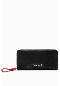 Desigual Large Floral Embroidery - Portemonnee - Black