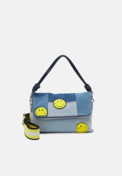 Desigual Bag Smiley Patch Venecia - Schoudertas - Denim Light Grey