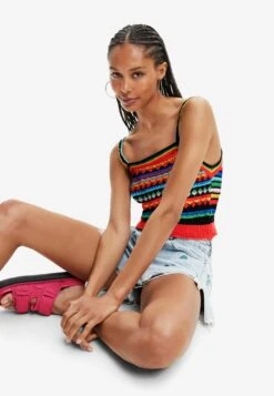 Desigual Crochet Trappy - Top - Multicoloured -Desigual 2990b00e229a40bb8e4e53b86cd2a016