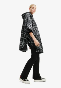 Desigual Geometric Hooded - Poncho - Black -Desigual 29cac213bdc645c5975bd9024bb01a8f scaled
